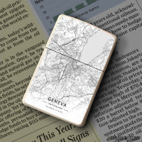 Upaljač Ženeva mapa - white Upaljač Ženeva mapa - white
